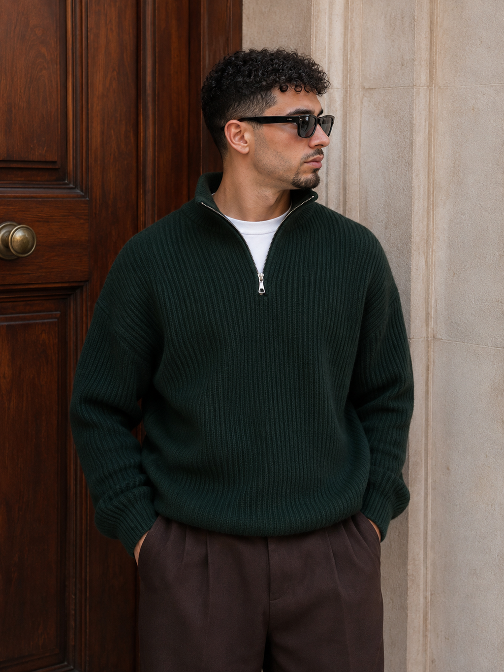 Pull Zippé Col Montant