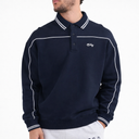 Navy blue Heavyweight Oversized Polo Sweatshirt