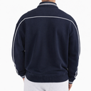Navy blue Heavyweight Oversized Polo Sweatshirt