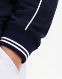Navy blue Heavyweight Oversized Polo Sweatshirt