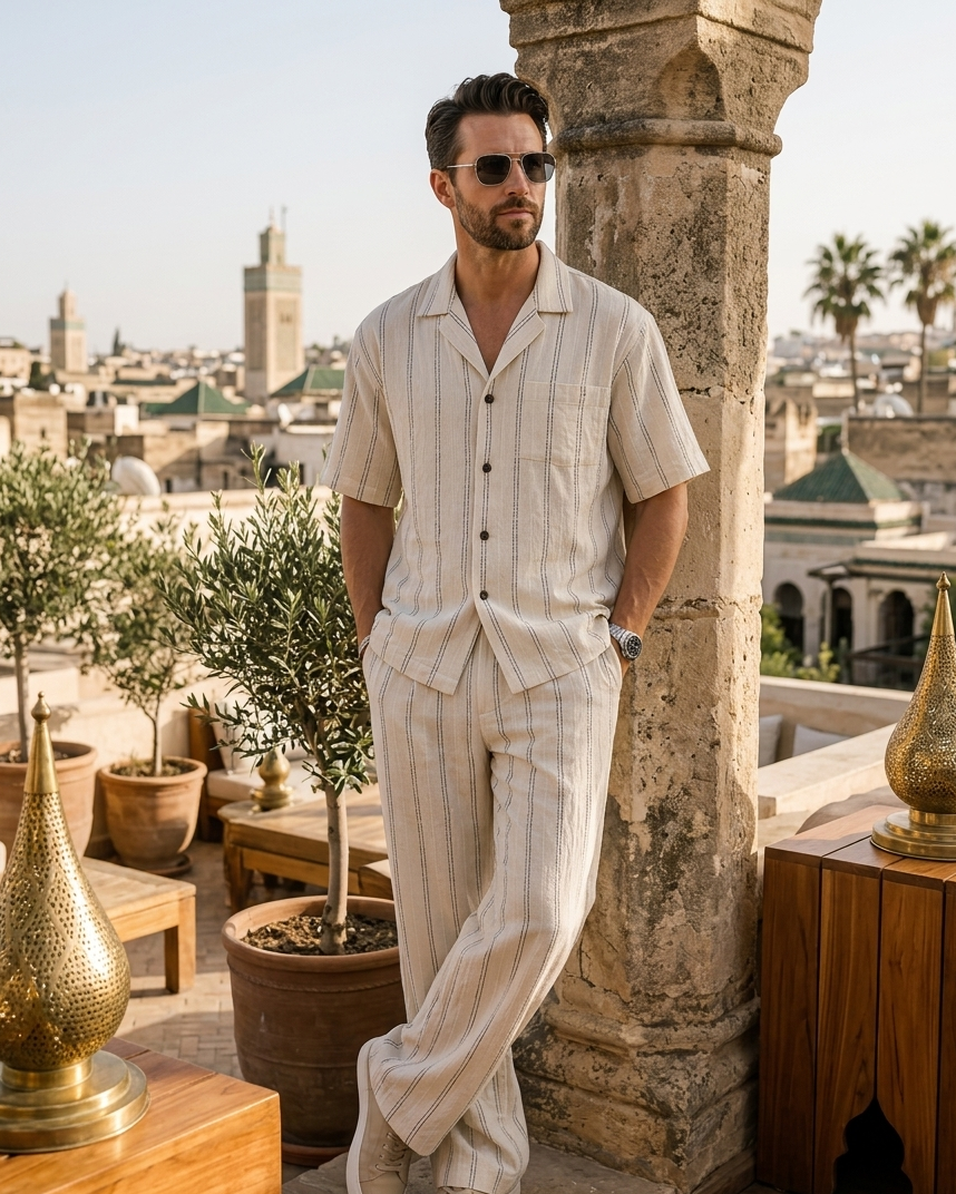 Ensemble Riviera Rayé